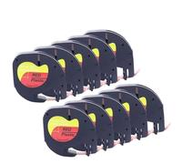 TWEJHX 10pc 91331 91201 91200 12267 12mm Multicolor Plastic Label Tape Compatible With Printer Supplies For Part Number 91202 Paper Tape Works With LT100H(10pcs Red-91203)