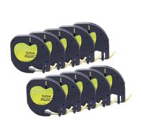 TWEJHX 10pc 91331 91201 91200 12267 12mm Multicolor Plastic Label Tape Compatible With Printer Supplies For Part Number 91202 Paper Tape Works With LT100H(10pcs Yellow-91202)