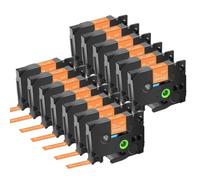 TWEJHX 13PK 6 9 12 18 24mm TZE 231 Multicolors Compatible With Printer Supplies Label Printer Models Replacement For Part Number TZ 231 131 431 531 631 731 221(White on orange)
