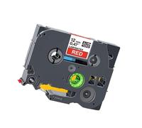 TWEJHX 1pcs 12mm Lamination Label Tape White On Red Cartridge Cassette Ribbon Compatible With Label Printer Models For Part Number Tz435 PT-H110(White on Red)