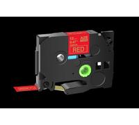 TWEJHX 1PK Satin Ribbon Embellish Fabric Tapes 12mm On White Label Tape Compatible With Printer Supplies Replacement For Part Number TZe-R234 RW34 RN34(Gold on red)