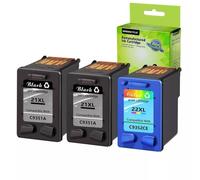 TWEJHX 21XL 22XL Ink Cartridge Black And Tri-Color Compatible With Deskjet F2110 F2120 F2128 F2180 F2212 F2250 D1530 D2360 Printers Yield Replacement(2PK Black-1PK Color)