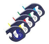 TWEJHX 3~10PK 91201 91200 12267 Compatible With Printer Supplies Label Tape Plastic 91331 91221 Ribbon For Part Number 91201 91200 12267 91331 91221 Works With LT100H Label Printer(5PK Mix Color)