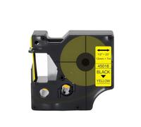 TWEJHX 45013 12mmx7m Labels Compatible With Label Printer Models LabelManager 160 280 210D For Part Number 45010 45015 45018 45024 45023(Black on Yellow)