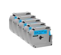 TWEJHX 5 10Pcs 12mm MK Label Tape MK231 MK-231 MK-131 431 631 Compatible With Label Printer Models PT-70 PT-80 For Part Number M-K231(5PK Black on Blue)