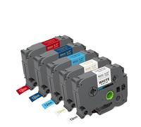 TWEJHX 5 Pieces Replace TZe Satin Ribbon Label Tapes On White TZe-R234 Compatible With Label Printer Models For Part Number TZe-R234(Mixed Color 1)