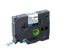 TWEJHX 6/912/18/24mm MultiColor Label Tape Laminated Works With 231 221 241 251 231 221 211 Compatible With Label Printer Models For Part Number H110(Blue on Clear)