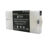 TWEJHX 6 Colors T7811-T7816 Empty Refillable Ink Cartridge With Chips Compatible With Printer Supplies Frontier-S DX-100 DX100 For Part Number T7811 T7812 T7813 T7814 T7815 T7816(Black)