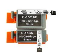 TWEJHX BCI15 BK/C BCI-16 BCI16 Ink Cartridge Compatible With Printer Models I70 I80 SELPHY DS700 DS810 IP90 Mini220 For Part Number BCI15 BK/C BCI-16 BCI16(One set 2PCS)