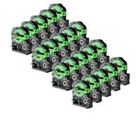 TWEJHX Fluorescent Tapes SK12P LK-4PBF 12mm Black On Fluorescent Pink Compatible With Label Printer Models LW-400 For Part Number SK12P LK-4PBF(15PK Green)