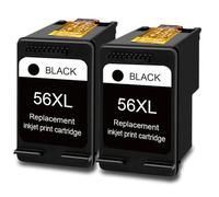 TWEJHX Ink Cartridge Compatible With 1110 1210 1315 2110 2175 2210 2410 2510 Replacement For 56 XL 57XL(HP 56XL 2BK)