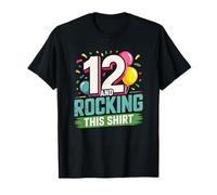Twelve and Rocking This Shirt 12th Birthday Boy Girl T-Shirt