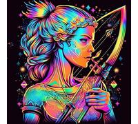 Twelve Constellations Diamond Painting DIY Diamond Art Painting Full Round Drill for Wall Decor (Sagittarius)
