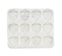 Twelve Constellations Heart Silicone Mold Suitable for Resin Handmade Craft Earrings Pendant Keychain Jewelry Making Keychain Silicone Molds for Epoxy Resin with Hole
