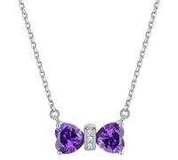 Twelve Constellations Women's Silver Necklace with Cubic Zirconia Birthstone Jewellery for Girls
