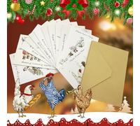 Twelve Days Of Christmas Card Set, 12 Pack Funny Christmas Cards with Envelopes, Charity Xmas Cards 2025 Greeting Cards, Quirky Christmas Card Packs for Friends and Family, Happy Holidays