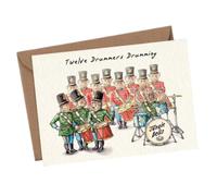 Twelve Days of Christmas Card Set, 12 quirky and funny Christmas cards,12 days of christmas,Christmas Countdown Gift Card Set, Funny Christmas Card Gifts,Handmade
