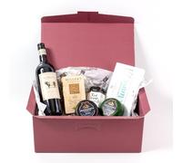 Twelve Green Bottles - Medium Wine, Cheese, Chocolate & Crackers Hamper with Big Beltie Cabernet Sauvignon Red Wine