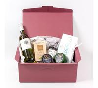 Twelve Green Bottles - Medium Wine, Cheese, Chocolate & Crackers Hamper with Le Charme Sauvignon Blanc White Wine