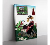 Twelve Hours Of Spring By Utagawa Kunisada Asian Japanese Canvas Wall Art Print Ready to Hang, Framed Picture for Living Room Bedroom Home Office Décor, 60x40 cm (24x16 Inch)