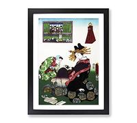 Twelve Hours Of Spring By Utagawa Kunisada Asian Japanese Framed Print | A4 Black Framed Wall Art | Ready to Hang | Asian Landscape Picture | Living Room Bedroom Lounge Office
