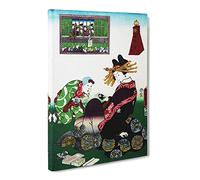 Twelve Hours Of Spring By Utagawa Kunisada Canvas Print | Gallery Wrapped 30mm Frame Wall Art | 30x20 inches | Ready to Hang | Asian Landscape Picture | Living Room Bedroom Lounge Office