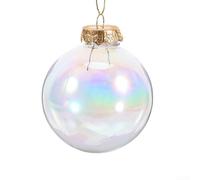 Twelve Piece Clear Ornament Set with Gold Strings for Customizable Holiday Decor (10cm)