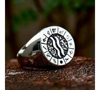 Twelve Signs Of The Zodiac Constellation Ring Stainless Steel Fashion Ring Gift-12-Aquarius