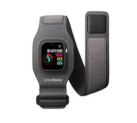 Twelve South ActionSleeve 2 for Apple Watch 44mm | Updated Protective Armband to free your wrist for sports or activities (grey)