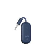 Twelve South AirFly Pro 2 Bluetooth 5.0 Transmitter/Receiver for TV/Airplane to 2 Wireless Headphones - Wireless Adapter for AirPods, Airplane, Car, Gym, Use with Any 3.5 mm Audio Jack, Coastal Blue