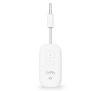 Twelve South AirFly Pro 2 Bluetooth 5.0 Transmitter/Receiver for TV/Airplane to 2 Wireless Headphones - Wireless Adapter for AirPods, Airplane, Car, Gym, Home, Use with Any 3.5 mm Audio Jack, White