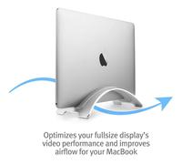 Twelve South BookArc Vertical Desktop Stand For 13" MacBook Laptop Silver 248220