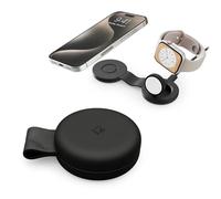 Twelve South Butterfly SE 2-in-1 Qi2 USB-C MagSafe Charging Station (Not Wireless) - Travel Charger for iPhone 15/14/13/12, Apple Watch, AirPods Pro - Portable Charging Stand for Apple Devices, Black