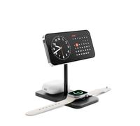 Twelve South HiRise 3 Deluxe Twelve South 3-in-1 MagSafe + Qi2 Charging Stand for iPhone, Watch, and AirPods, Black