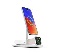 Twelve South HiRise 3 Deluxe Twelve South 3-in-1 MagSafe + Qi2 Charging Stand for iPhone, Watch, and AirPods, White