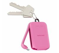 Twelve South PowerClip Mini Portable Charger, Built-in USB-C Cable, Fuchsia | Charges your iPhone Upto 30%, Rechargeable Power Bank, AirPods & Android, Samsung Galaxy, Pixel, Clips to Keys or Bag