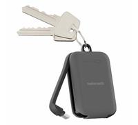 Twelve South PowerClip Mini Portable Charger, Built-in USB-C Cable, Slate | Charges your iPhone Upto 30%, Rechargeable Power Bank, AirPods & Android, Samsung Galaxy, Pixel, Clips to Keys or Bag