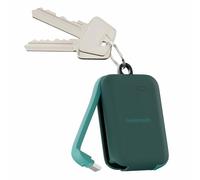 Twelve South PowerClip Mini Portable Charger, Built-in USB-C Cable, Teal | Charges your iPhone Upto 30%, Rechargeable Power Bank, AirPods & Android, Samsung Galaxy, Pixel, Clips to Keys or Bag