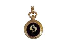 Twelve Stars Pocket Watch General Dynasty Table Retro Flip Personality Men and Women Necklace Table Gift, Fish