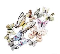 Twelve Unique Butterflies in this Decorative Sticker Set Transform Your Child's Space Today (Pale)