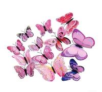 Twelve Unique Butterflies in this Decorative Sticker Set Transform Your Child's Space Today (Pink)