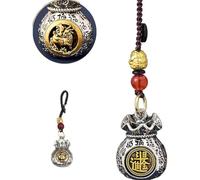 Twelve Zodiac God of Wealth Bag,Daily Prosperity and Fortune-Filled Money Bag Pendant,Rotatable Lucky Bag Pendant,Rotatable Blessing Bag Pendant,Handmade God of Wealth Bag (Sheep)