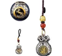 Twelve Zodiac God of Wealth Bag,Daily Prosperity and Fortune-Filled Money Bag Pendant,Rotatable Lucky Bag Pendant,Rotatable Blessing Bag Pendant,Handmade God of Wealth Bag(Horse)