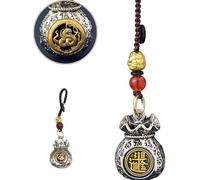 Twelve Zodiac God of Wealth Bag,Daily Prosperity and Fortune-Filled Money Bag Pendant,Rotatable Lucky Bag Pendant,Rotatable Blessing Bag Pendant,Handmade God of Wealth Bag (Snake)