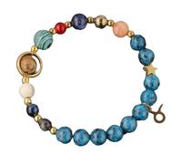 Twelve Zodiac natural stone bracelets, blue marble, red and blue malachite, lapis lazuli, drawing stone, turquoise, men and women, Mother's Day, Christmas, birthday gifts (Taurus(4.20-5.20))