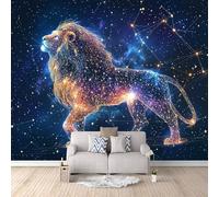 Twelve Zodiac Signs Photo Wallpaper Leo Wallpaper Mural 3D Art Print, Non-Woven Wall Paper, Decoration Poster Picture Mural 500 × 280 cm / 196.8" × 110" for Living Room Bedroom