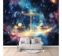 Twelve Zodiac Signs Photo Wallpaper Libra Wallpaper Mural 3D Art Print, Non-Woven Wall Paper, Decoration Poster Picture Mural 500 × 280 cm / 196.8" × 110" for Living Room Bedroom