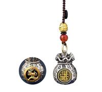 Twelve Zodiacs God Of Wealth Bag, Lucky Animals Rotating Bag Ornament, Daily Prosperity And Fortune-filled Money Bag Pendant, Chinese 12 Zodiacs Fengshui Ornaments for New Year (Rat)