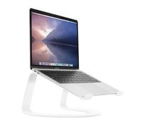 Twelve South Curve Laptop Stand, MacBook Stand - Ergonomic Aluminum Laptop Holder for Apple, Dell, HP, Lenovo, Fits 11" to 17", White
