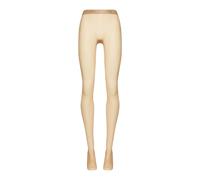 Wolford Twenties Econyl Fishnet Tights for Women Sustainable Small Net Pantyhose with Matte Finish and Logo Waistband, Gobi, M